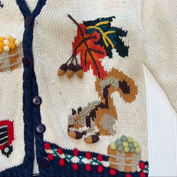 Marisa Christina Classics Fall Hand Knitted Button Down Sweater/ Cardigan - Picture 7 of 16